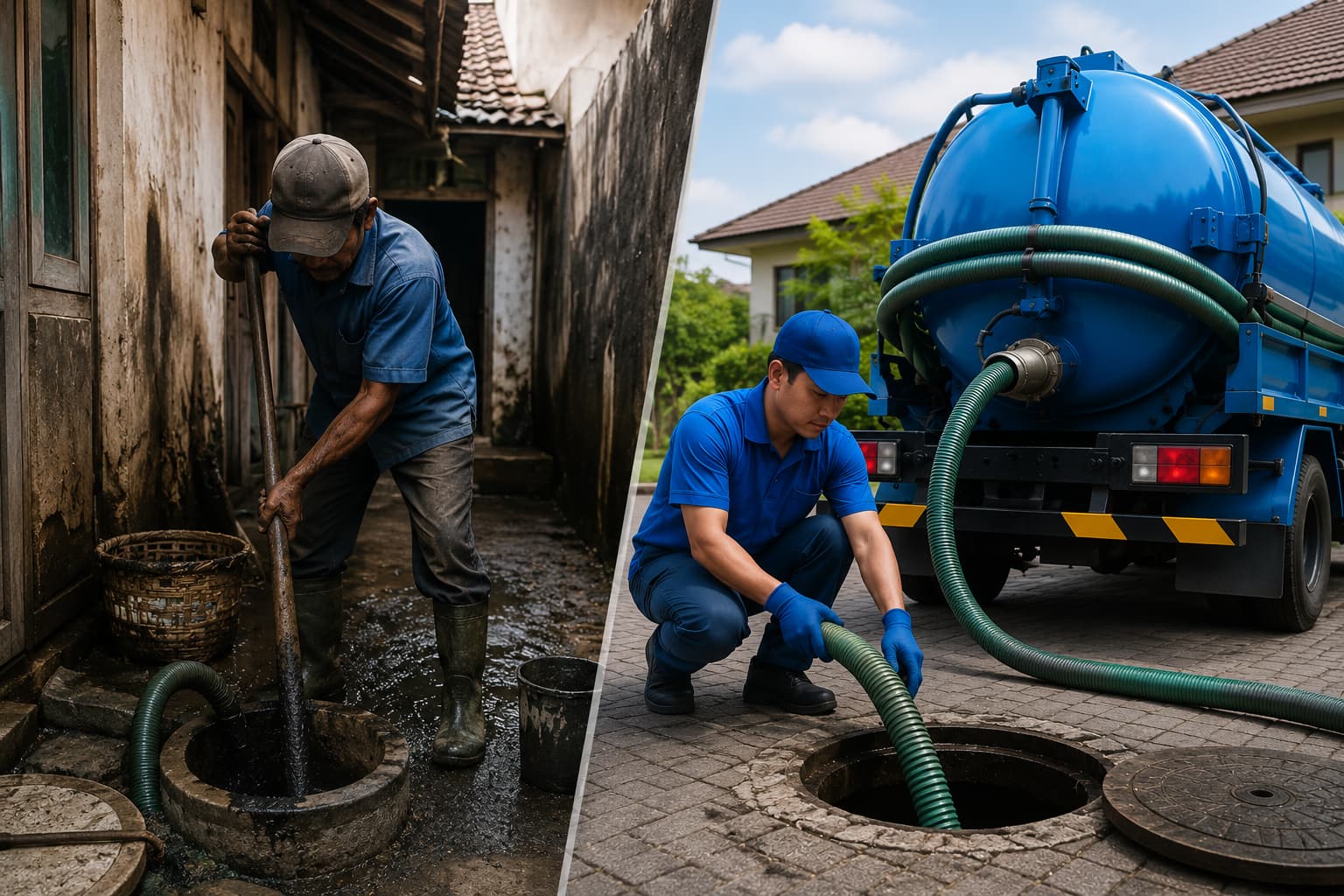 Perbedaan Sedot WC Manual vs Mesin Modern